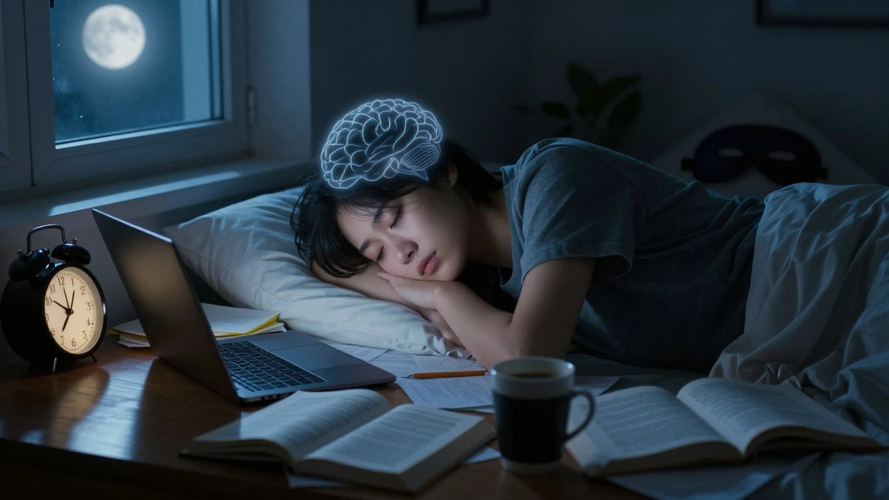 Is it better to cram or sleep before an exam?