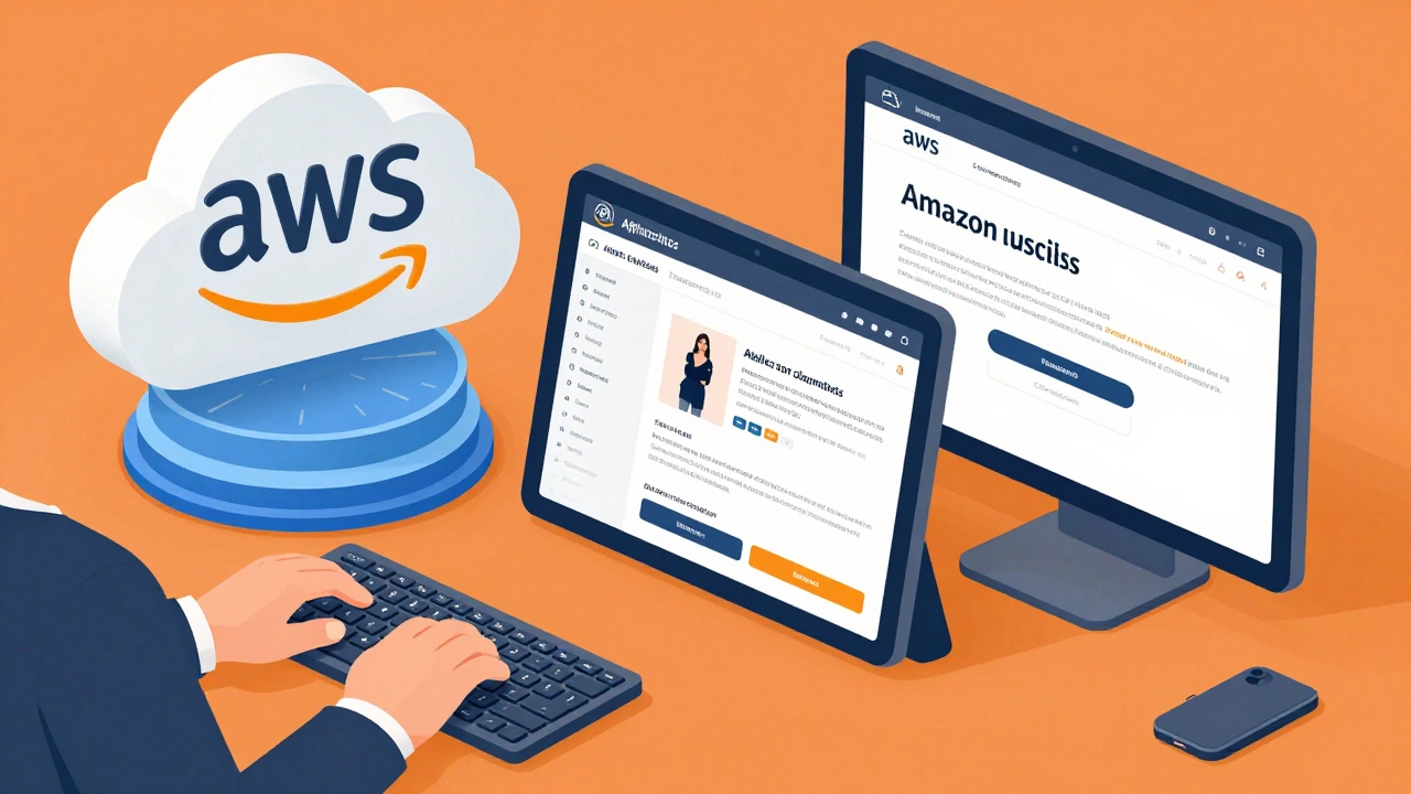 Conceptual art showing cloud computing, affiliate marketing, and micro-tasking.