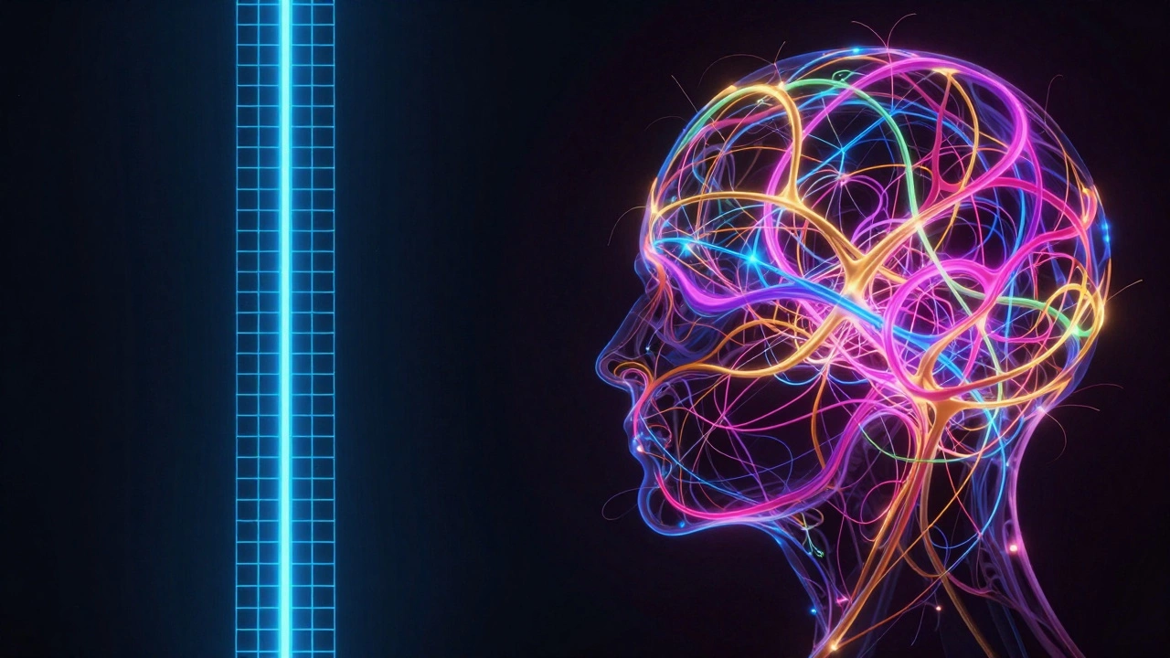 Abstract art showing unique neural pathways and creative thinking