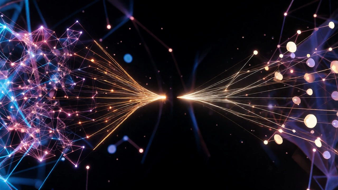Abstract visualization of adaptive testing algorithms branching paths